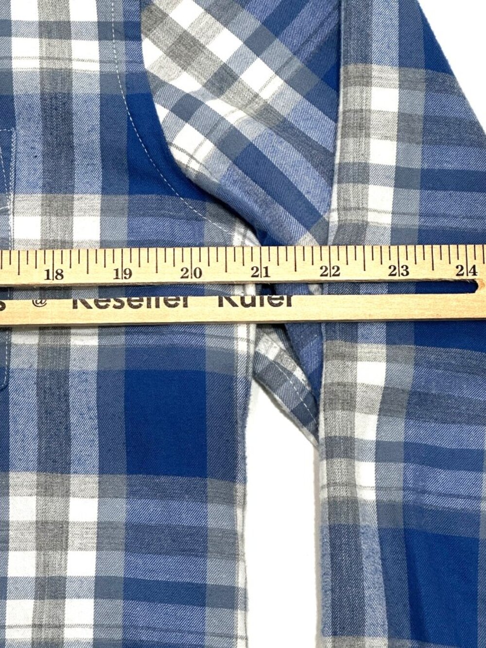 UNTUCKit Mens Large Slim Fit Blue Gray Plaid Button Front Shirt Cotton Casual - Picture 9 of 16